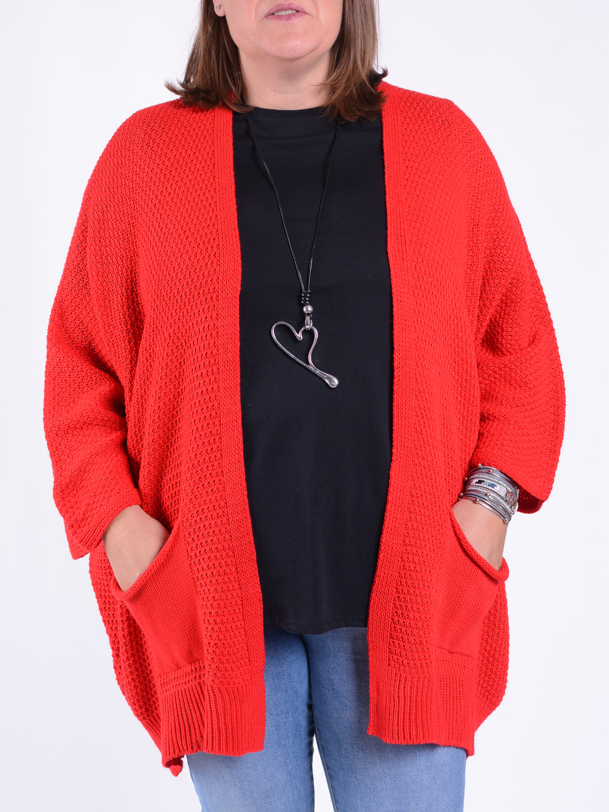 Open Front Cardigan - C18, , Pure Plus Clothing, Lagenlook Clothing, Plus Size Fashion, Over 50 Fashion