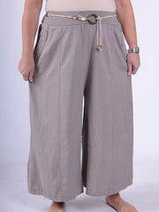 Lagenlook Wide Leg Linen Trousers - 10110, , Pure Plus Clothing, Lagenlook Clothing, Plus Size Fashion, Over 50 Fashion