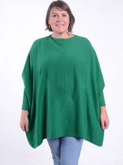 Soft Knit Batwing Sleeve Jumper with Star design - 3600