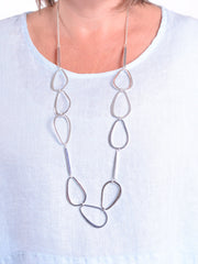 Long Silver Links Necklace - PURE4