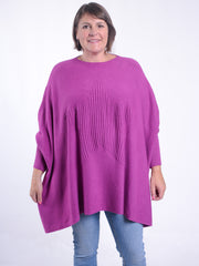 Soft Knit Batwing Sleeve Jumper with Star design - 3600