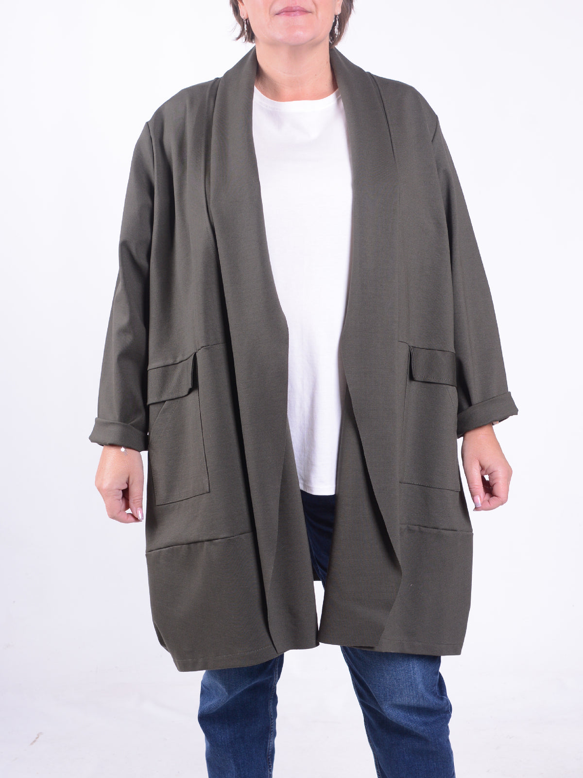 Lagenlook Open Front Jacket - 2893, , Pure Plus Clothing, Lagenlook Clothing, Plus Size Fashion, Over 50 Fashion