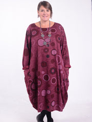 Parachute Spot Dress - 9215 SPOT, , Pure Plus Clothing, Lagenlook Clothing, Plus Size Fashion, Over 50 Fashion