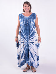 Lagenlook Tie Dye Sleeveless Dress - TD1