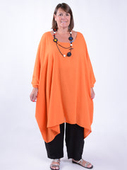 Lagenlook Oversized Cotton/Linen Kaftan Tunic - 3486