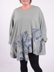 Lagenlook Quirky Asymmetric Hem Tunic with Pockets - 12452