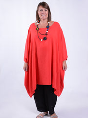 Lagenlook Oversized Cotton/Linen Kaftan Tunic - 3486
