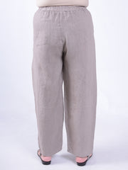Wide-Leg Barrel Linen Trousers - 13399, , Pure Plus Clothing, Lagenlook Clothing, Plus Size Fashion, Over 50 Fashion