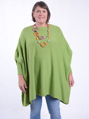 Soft Knit Batwing Sleeve Poncho Jumper  - 2700