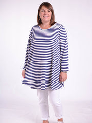 Striped Swing Top - 20516 STRIPE, , Pure Plus Clothing, Lagenlook Clothing, Plus Size Fashion, Over 50 Fashion