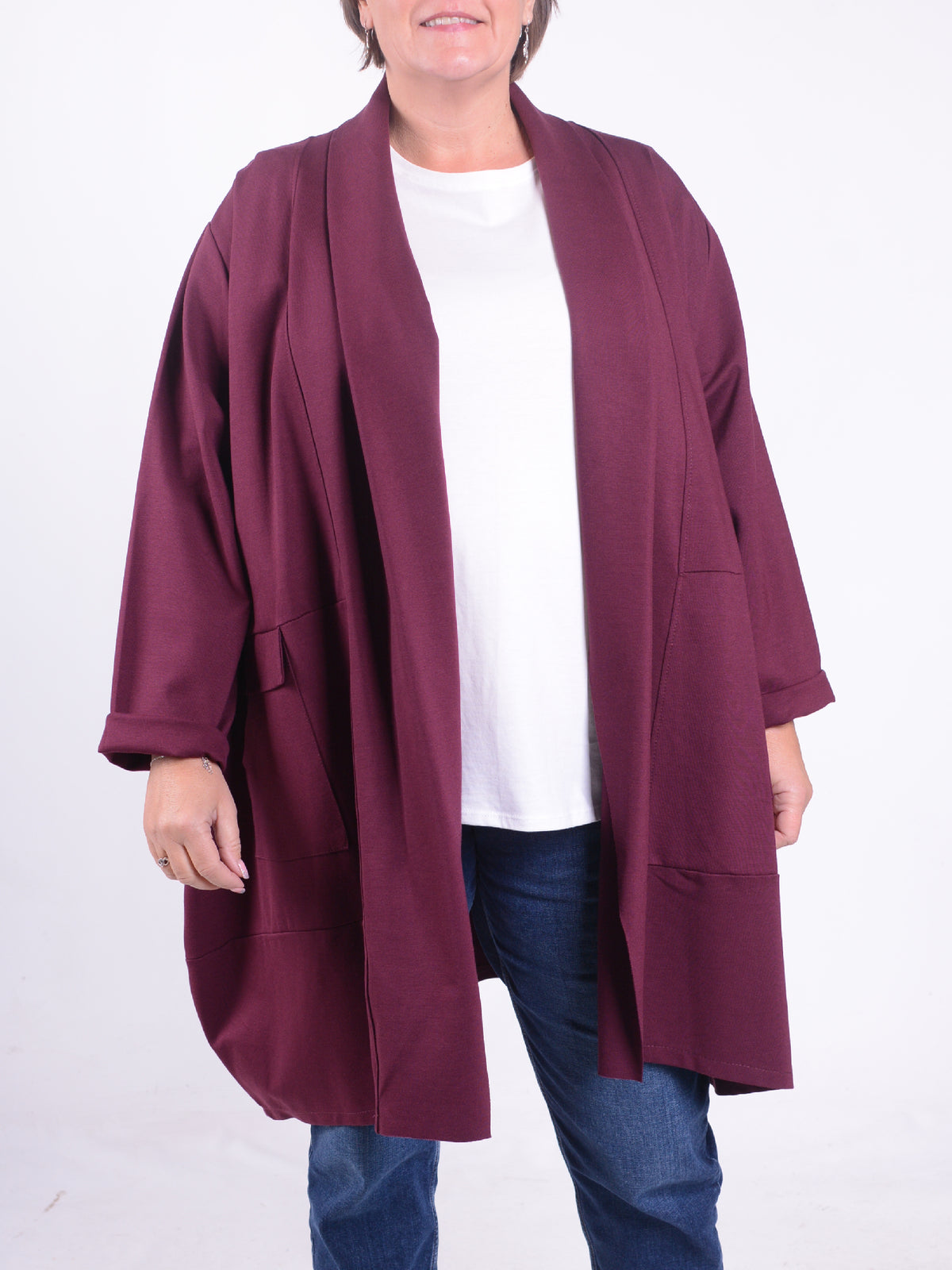 Lagenlook Open Front Jacket - 2893, , Pure Plus Clothing, Lagenlook Clothing, Plus Size Fashion, Over 50 Fashion