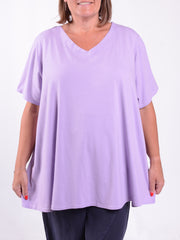 Basic Cotton Swing T Shirt - V Neck 10520