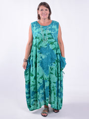 Lagenlook Tie Dye Sleeveless Dress - TD1