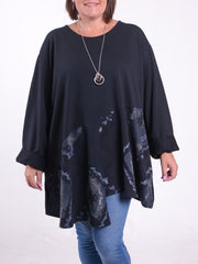 Lagenlook Quirky Asymmetric Hem Tunic with Pockets - 12452