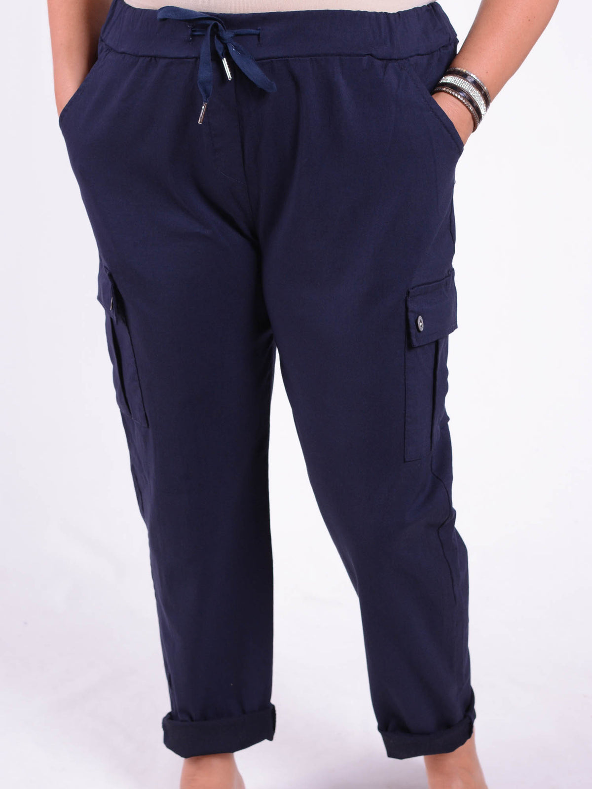 Magic Cargo Trousers - 10642, Trousers, Pure Plus Clothing, Lagenlook Clothing, Plus Size Fashion, Over 50 Fashion