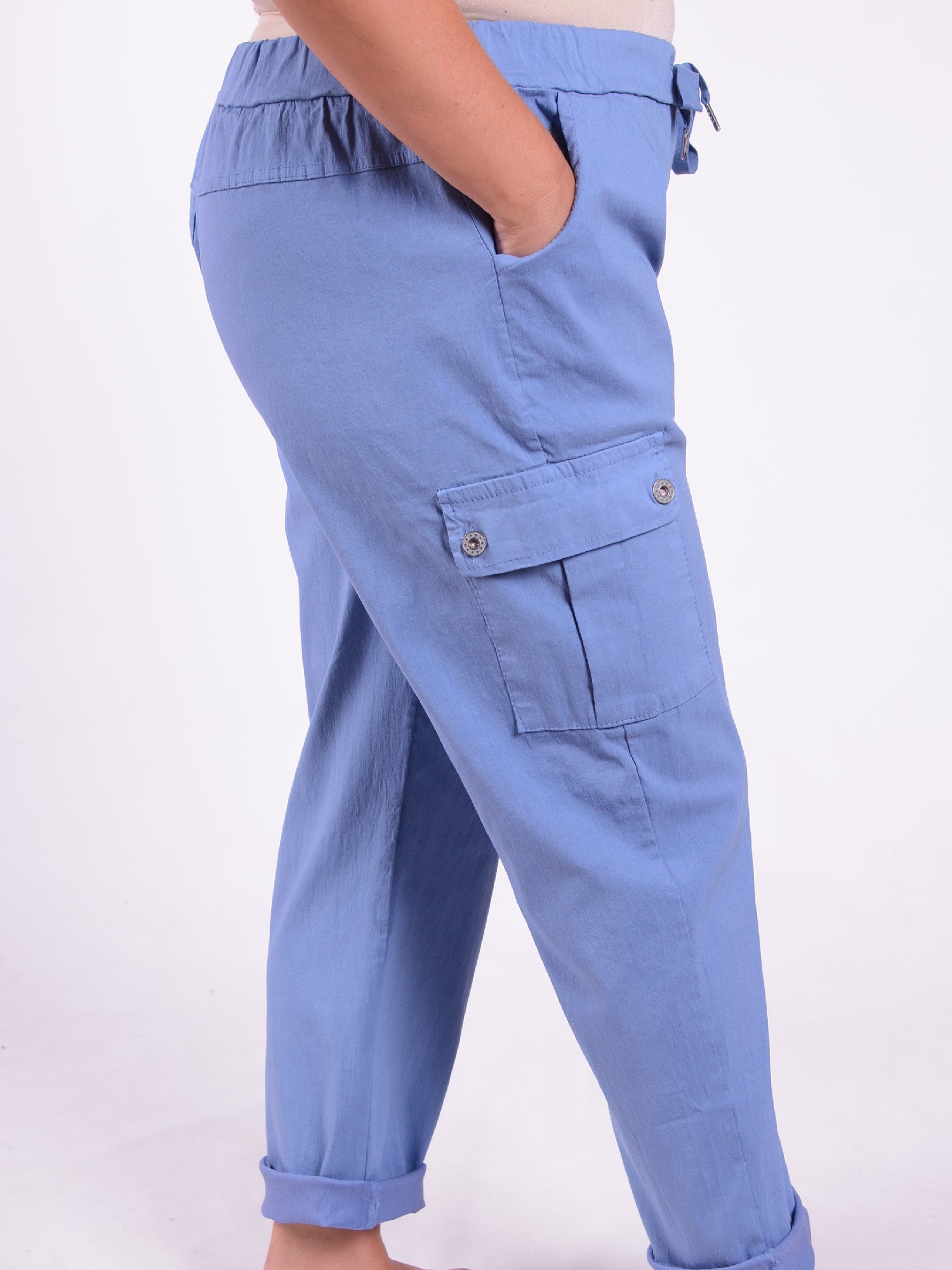 Magic Cargo Trousers - 10642, Trousers, Pure Plus Clothing, Lagenlook Clothing, Plus Size Fashion, Over 50 Fashion