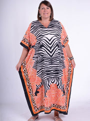 Lagenlook Long Kaftan - KAF23, , Pure Plus Clothing, Lagenlook Clothing, Plus Size Fashion, Over 50 Fashion