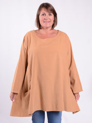 Cotton Tunic Top With Pockets - PIN