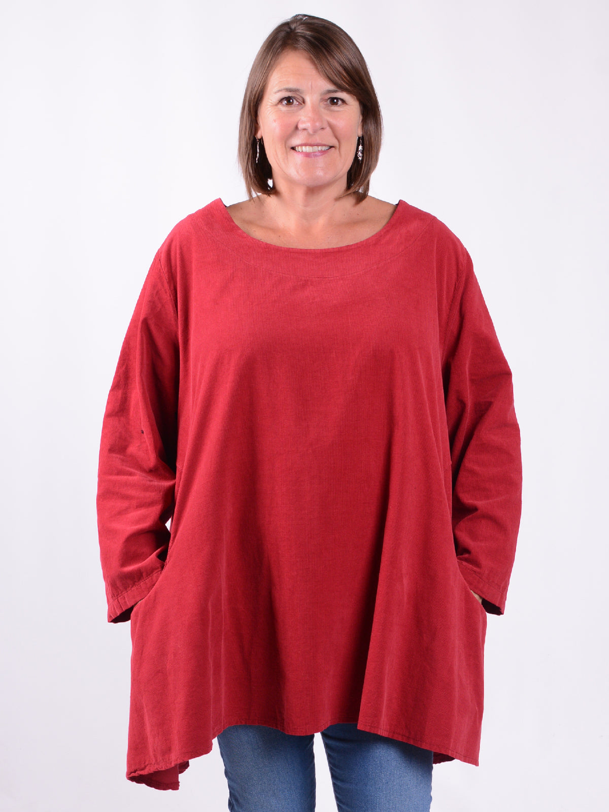 Cotton Tunic Top With Pockets - PIN