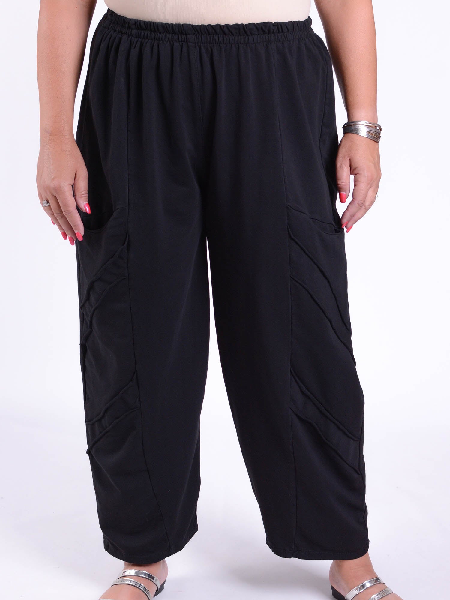 Lagenlook Heavy Cotton Trousers - 11273, Trousers, Pure Plus Clothing, Lagenlook Clothing, Plus Size Fashion, Over 50 Fashion