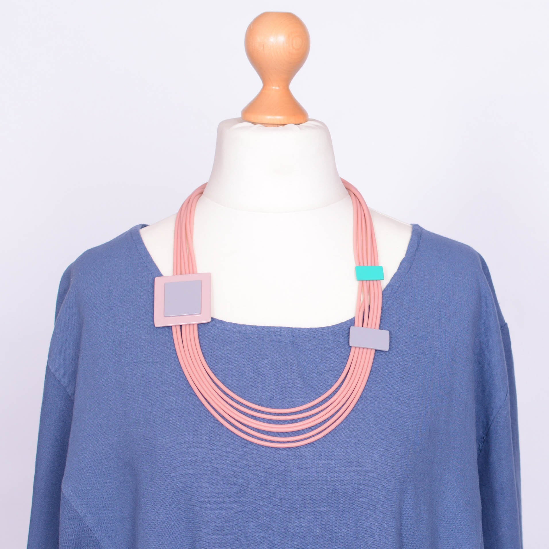 Necklace - PINK - Model 20, Necklaces & Pendants, Pure Plus Clothing, Lagenlook Clothing, Plus Size Fashion, Over 50 Fashion