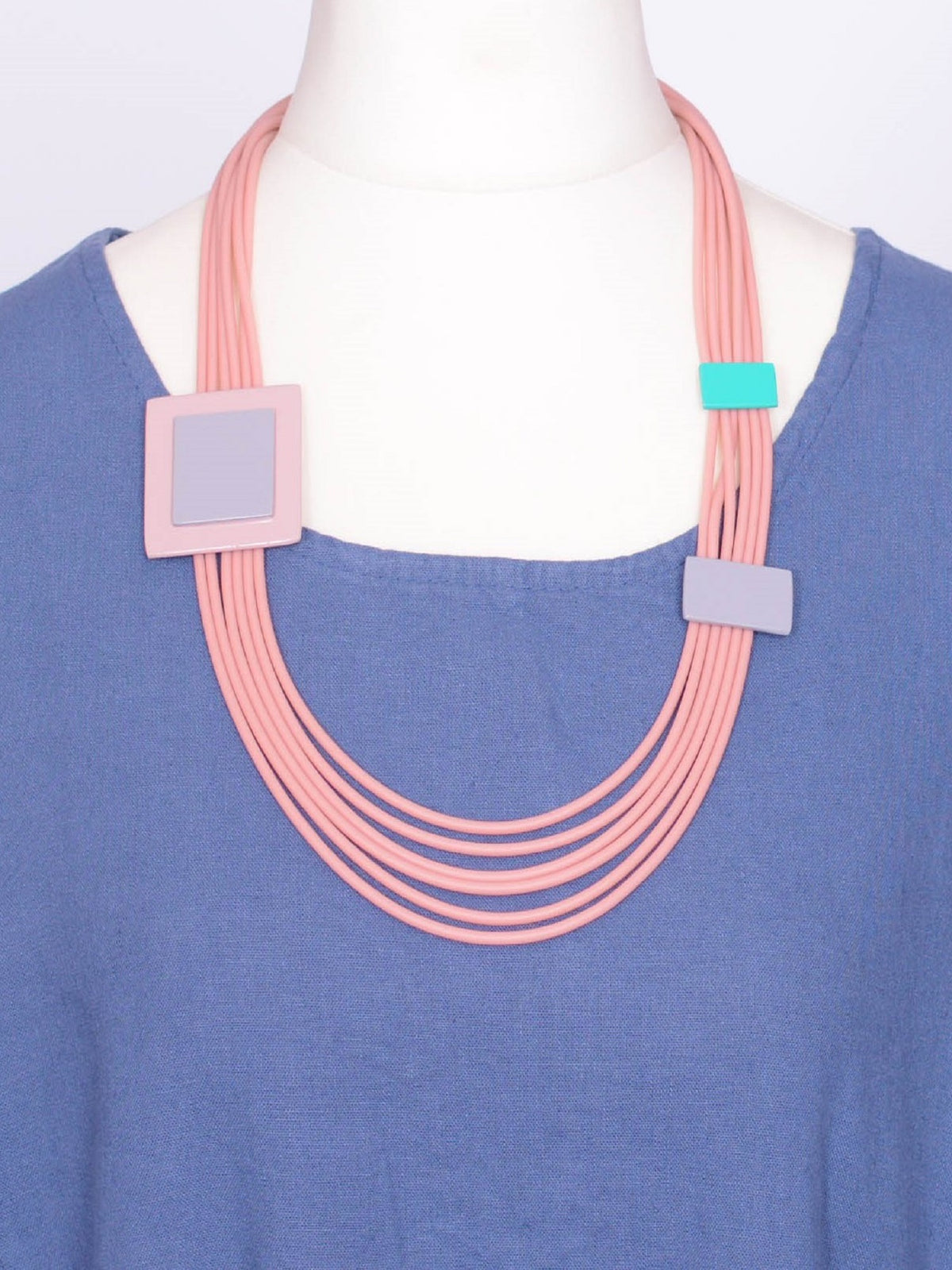 Necklace - PINK - Model 20, Necklaces & Pendants, Pure Plus Clothing, Lagenlook Clothing, Plus Size Fashion, Over 50 Fashion