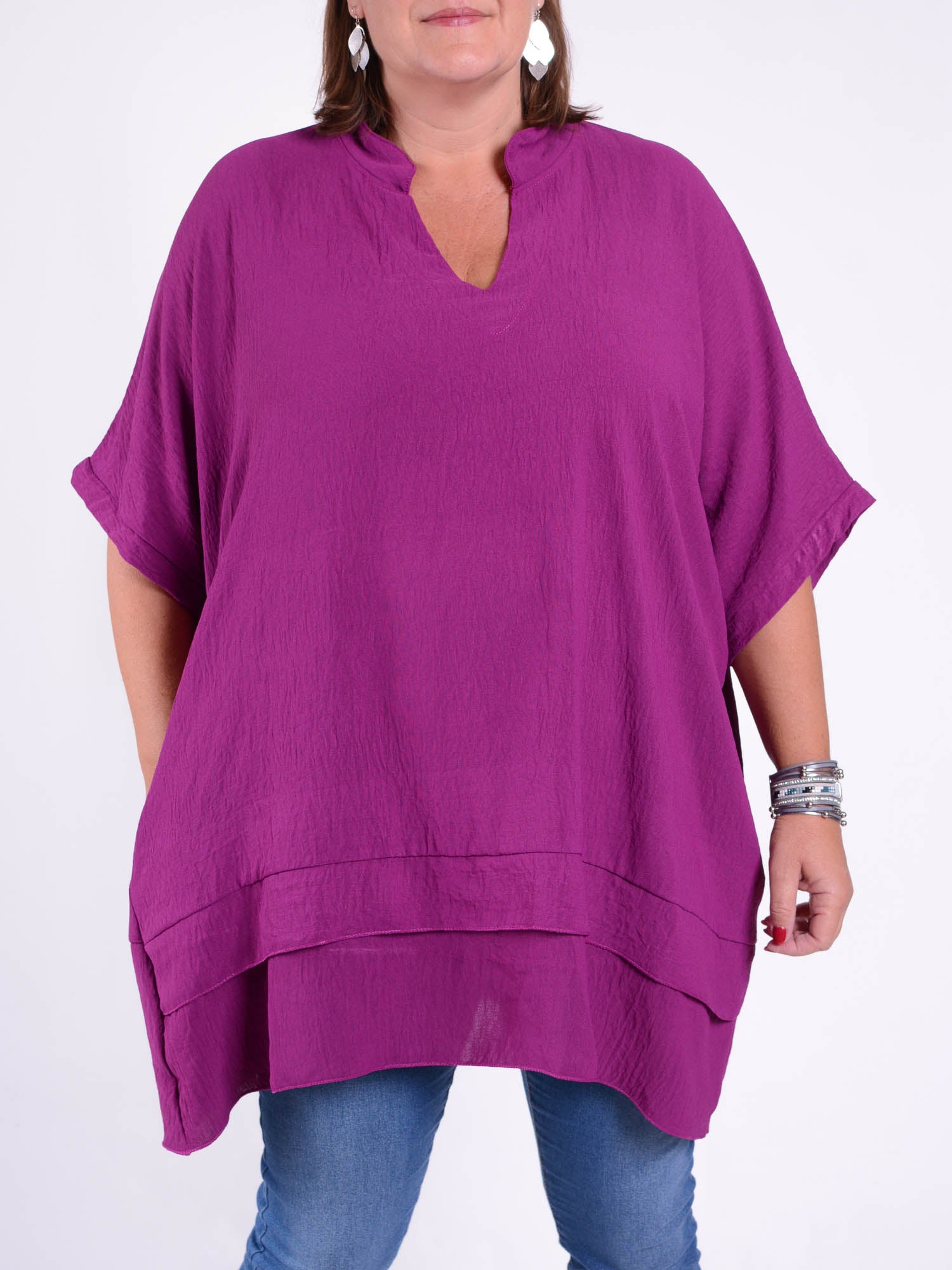 Oversized Lagenlook Tunic with pockets - TP1005, Tunic, Pure Plus Clothing, Lagenlook Clothing, Plus Size Fashion, Over 50 Fashion