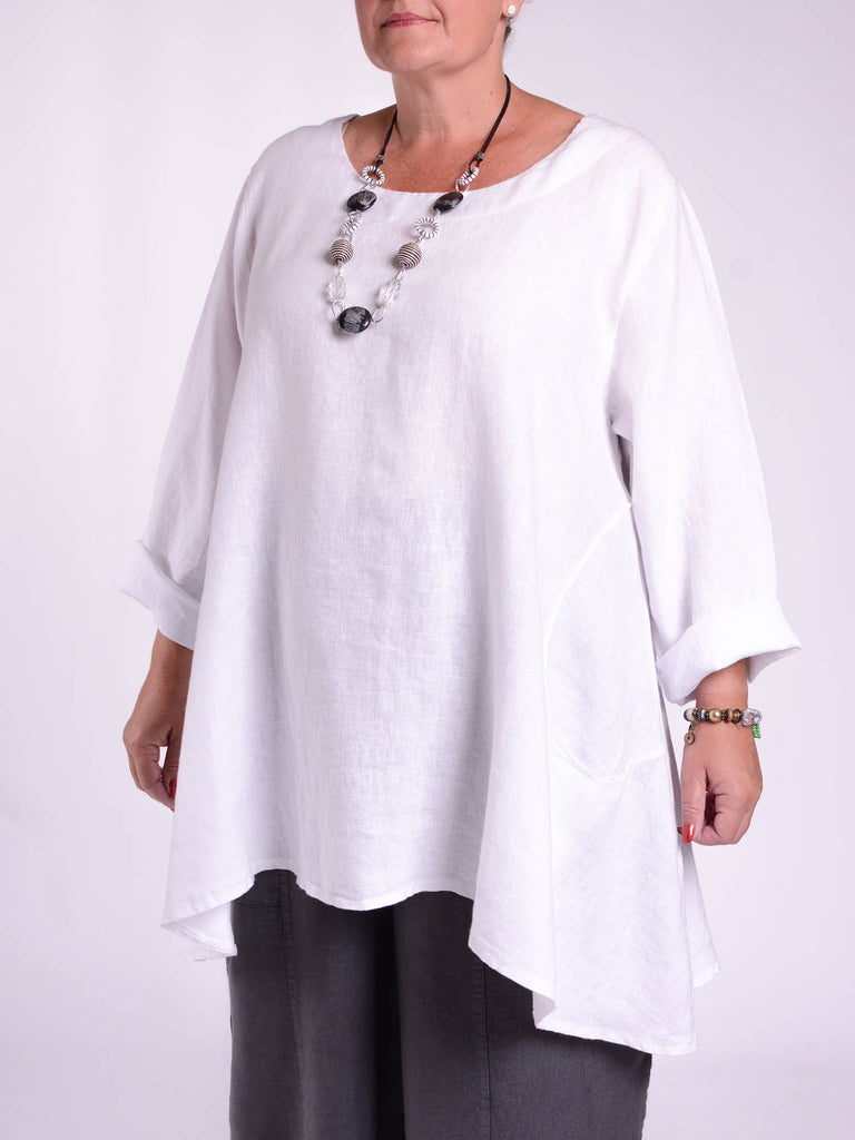 Lagenlook Heavy Linen Quirky Tunic - 9415 | Pure Plus Clothing