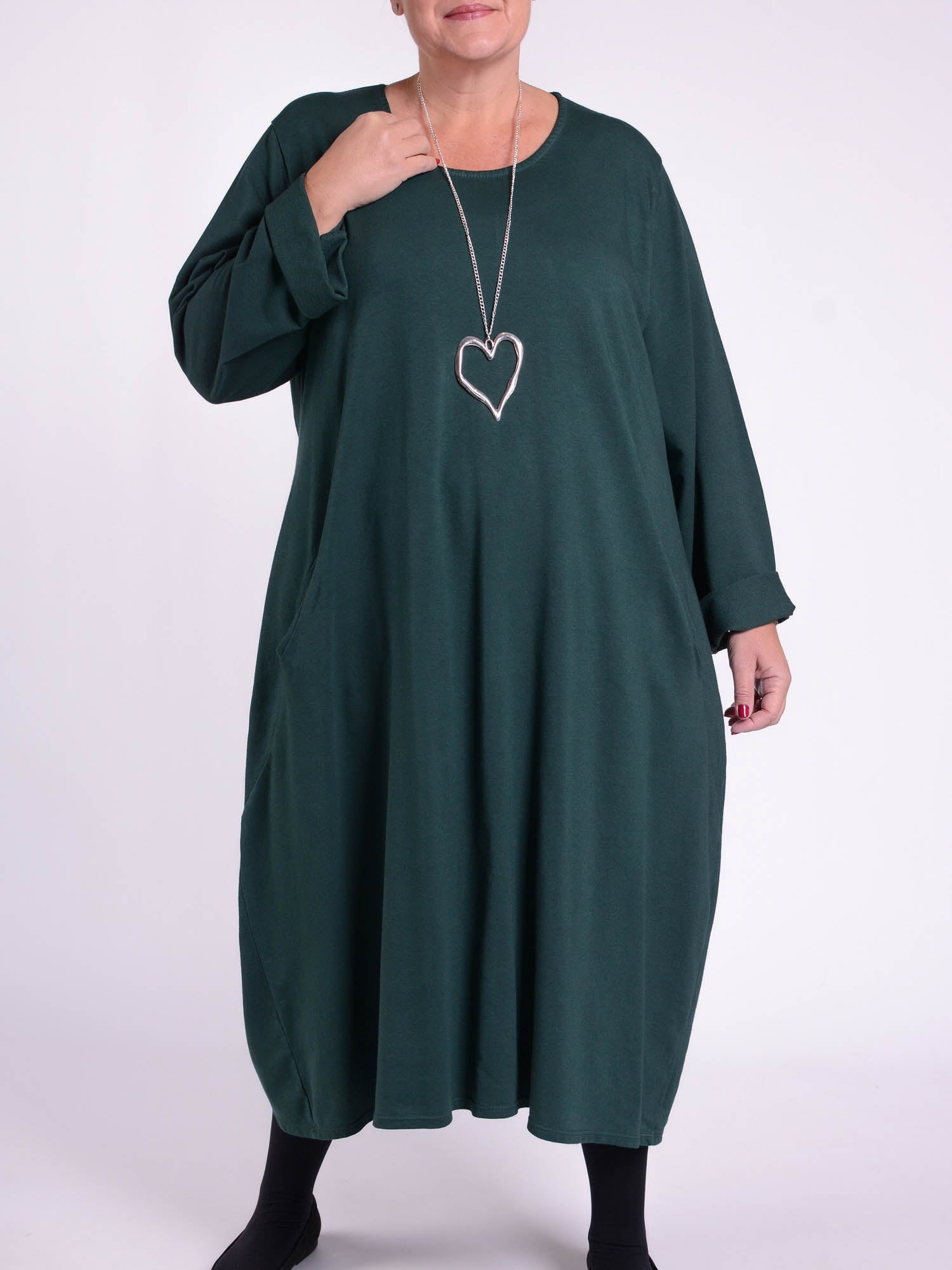 Lagenlook Basic Casual Tunic Dress - 9469 Cotton, Dresses, Pure Plus Clothing, Lagenlook Clothing, Plus Size Fashion, Over 50 Fashion