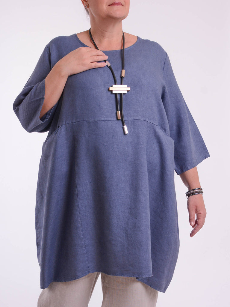 Heavy Linen Quirky Tunic - 9479 | Pure Plus Clothing