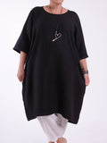 Lagenlook Basic Casual Tunic Dress - 9469 Linen, Dresses, Pure Plus Clothing, Lagenlook Clothing, Plus Size Fashion, Over 50 Fashion