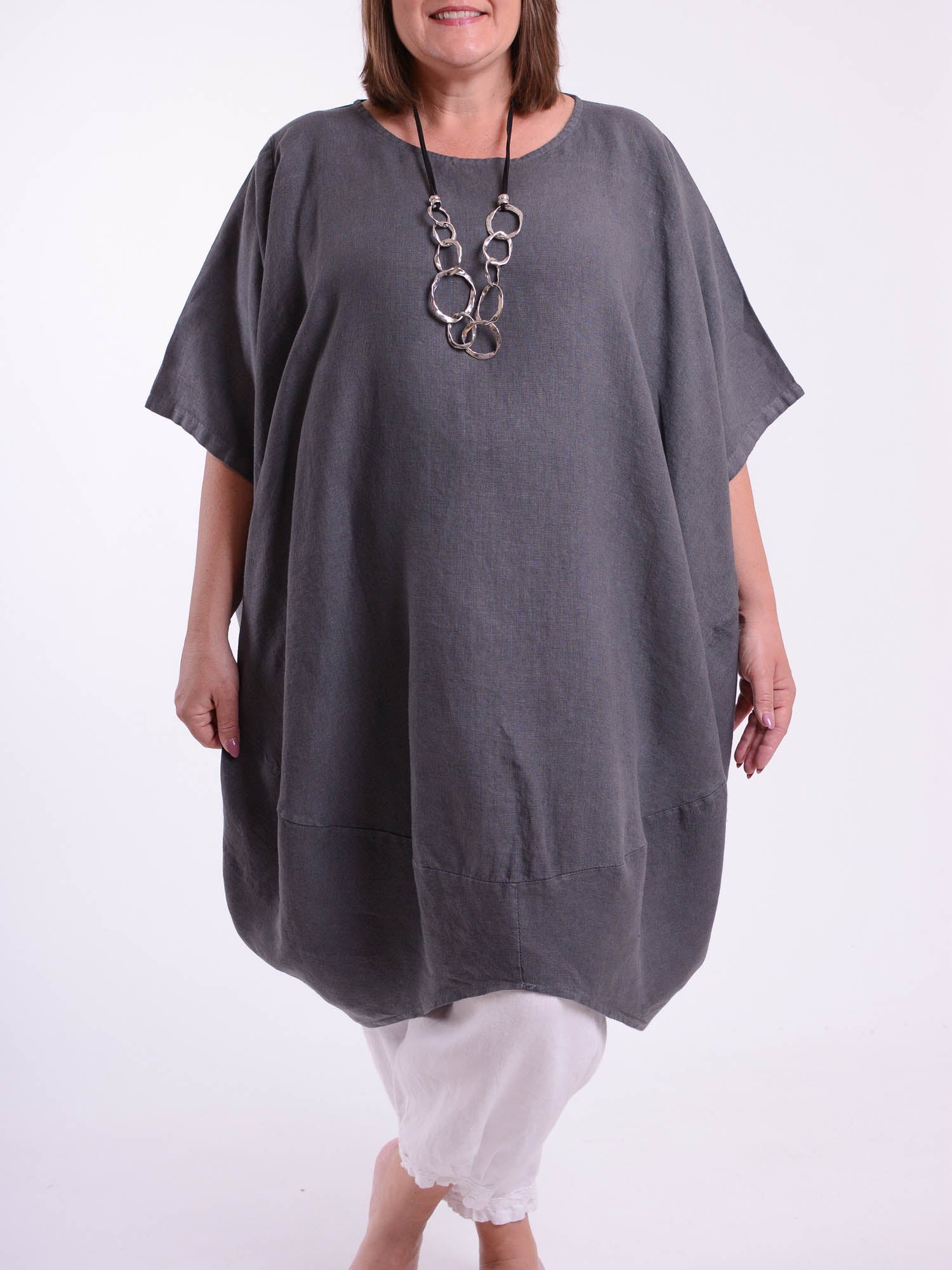 Lagenlook Linen Cocoon Dress - 9811, Dresses, Pure Plus Clothing, Lagenlook Clothing, Plus Size Fashion, Over 50 Fashion