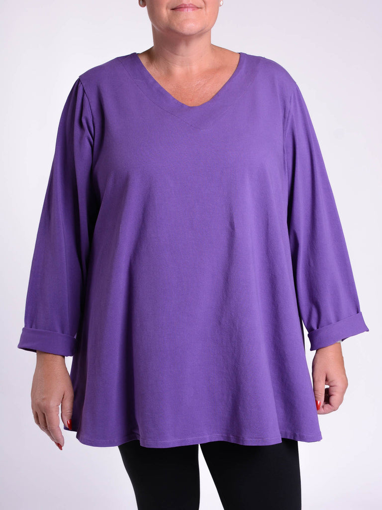 Cotton Swing Top - V Neck 20520 LONG SLEEVE | Pure Plus Clothing