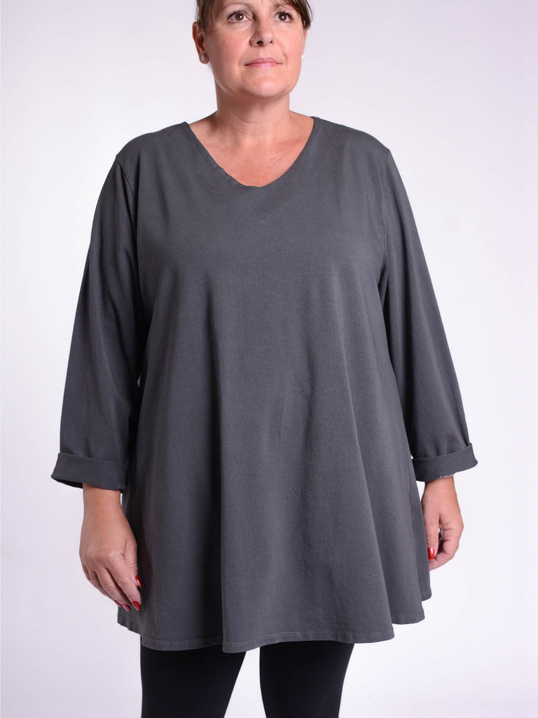 Cotton Swing Top - V Neck 20520 LONG SLEEVE | Pure Plus Clothing