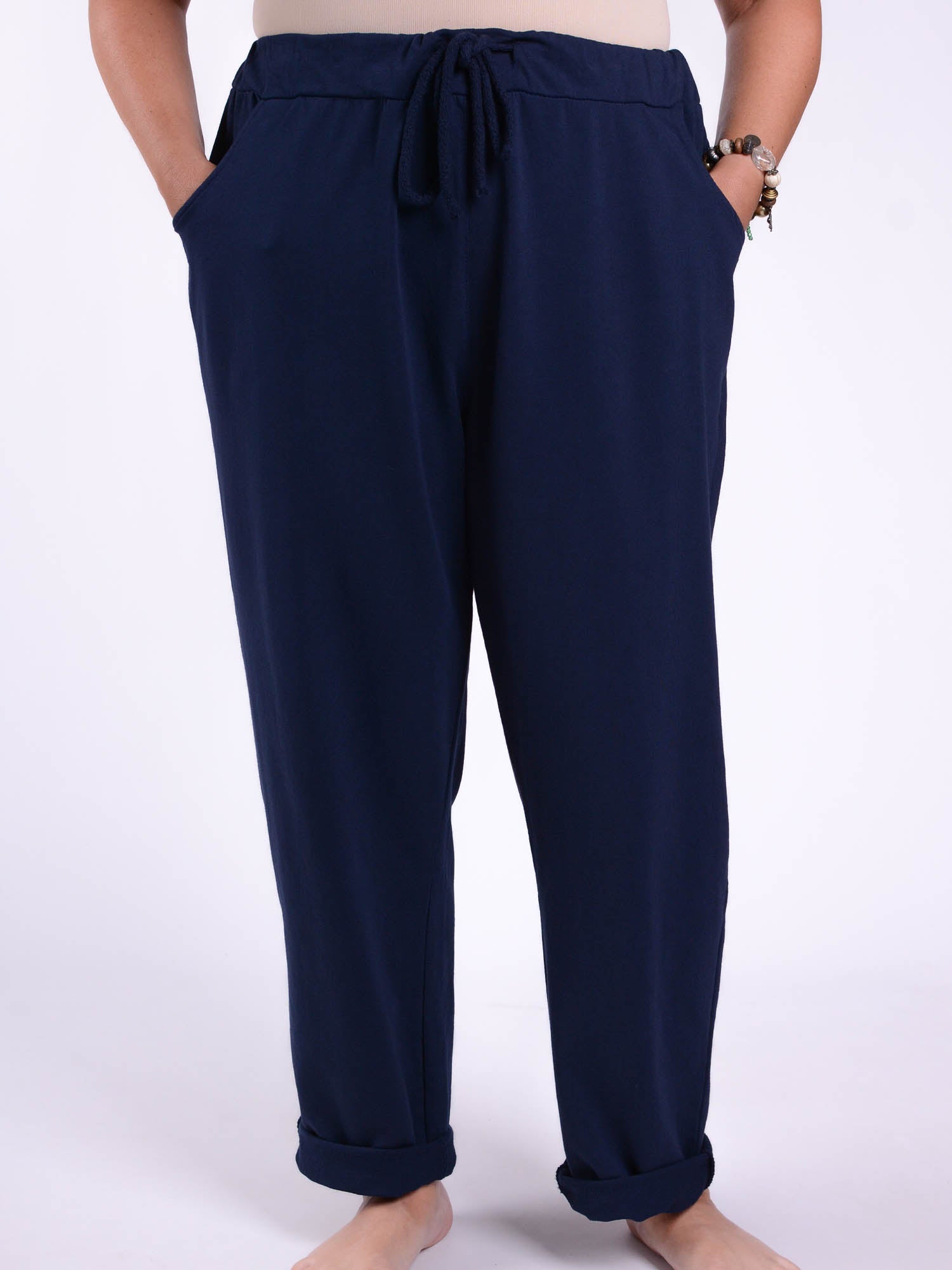 Basic Cotton Joggers/Trousers - 10495, Trousers, Pure Plus Clothing, Lagenlook Clothing, Plus Size Fashion, Over 50 Fashion