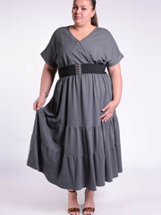 Wrap Maxi Dress  - 10937, Dresses, Pure Plus Clothing, Lagenlook Clothing, Plus Size Fashion, Over 50 Fashion