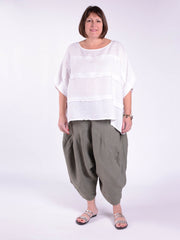 Linen Tulip Trousers 9470, Trousers, Pure Plus Clothing, Lagenlook Clothing, Plus Size Fashion, Over 50 Fashion