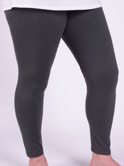 Leggings  - Plain Charcoal Grey - L62, Trousers, Pure Plus Clothing, Lagenlook Clothing, Plus Size Fashion, Over 50 Fashion