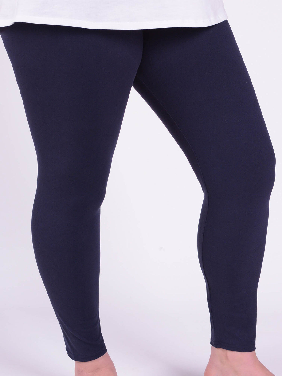 Leggings  - Plain Navy Blue - L61, Trousers, Pure Plus Clothing, Lagenlook Clothing, Plus Size Fashion, Over 50 Fashion