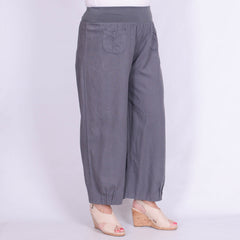 Heavy Linen Trousers with Front Pockets - 9762, Trousers, Pure Plus Clothing, Lagenlook Clothing, Plus Size Fashion, Over 50 Fashion