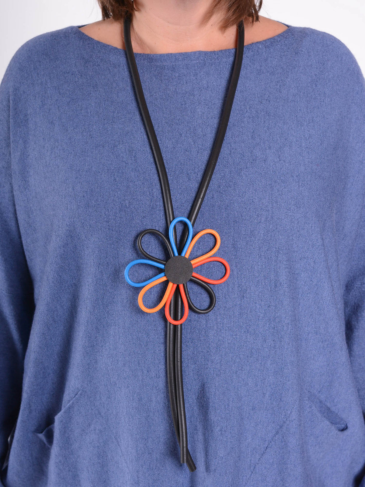 Necklace  - Multi Flower - MABLE 4, Necklaces & Pendants, Pure Plus Clothing, Lagenlook Clothing, Plus Size Fashion, Over 50 Fashion