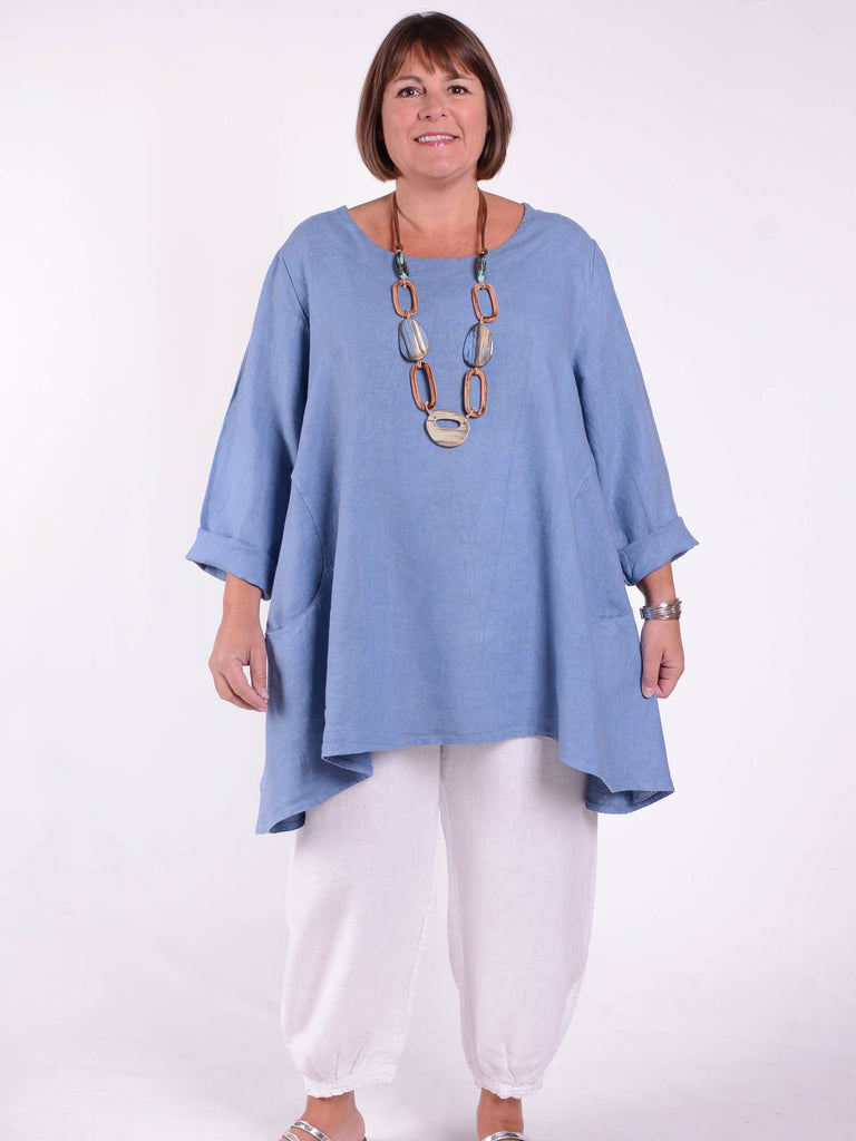 Lagenlook Heavy Linen Quirky Tunic - 9415 | Pure Plus Clothing