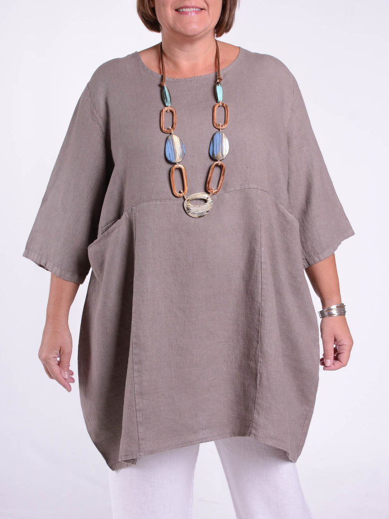 Heavy Linen Quirky Tunic - 9479 | Pure Plus Clothing