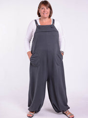 Lagenlook Cotton Dungarees - 8334, Trousers, Pure Plus Clothing, Lagenlook Clothing, Plus Size Fashion, Over 50 Fashion