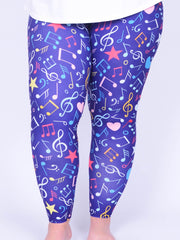 Leggings - Music - L1, Trousers, Pure Plus Clothing, Lagenlook Clothing, Plus Size Fashion, Over 50 Fashion