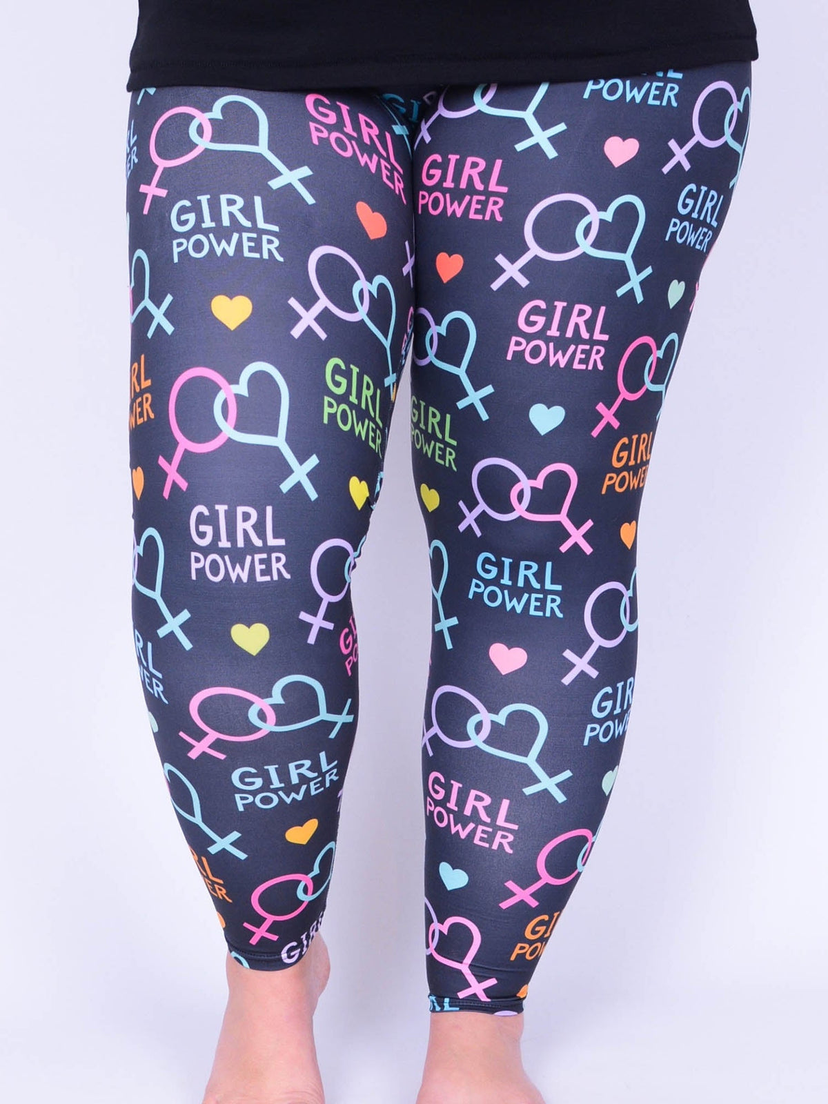 Leggings - Girl Power - L26, Trousers, Pure Plus Clothing, Lagenlook Clothing, Plus Size Fashion, Over 50 Fashion