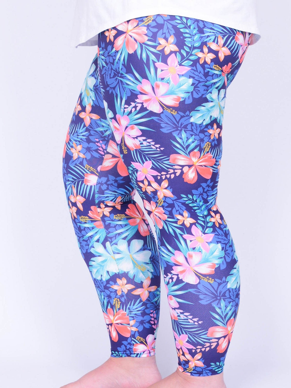 Leggings - Tropical - L2, Trousers, Pure Plus Clothing, Lagenlook Clothing, Plus Size Fashion, Over 50 Fashion