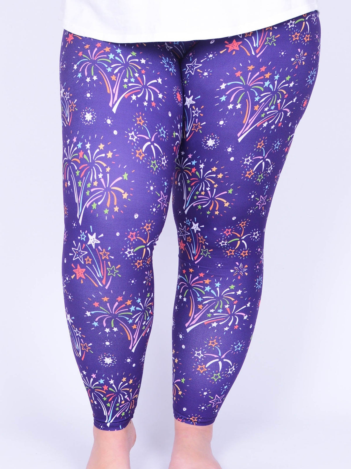 Leggings - Fireworks - L31, Trousers, Pure Plus Clothing, Lagenlook Clothing, Plus Size Fashion, Over 50 Fashion