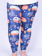 Leggings -Campervans - L47, Trousers, Pure Plus Clothing, Lagenlook Clothing, Plus Size Fashion, Over 50 Fashion