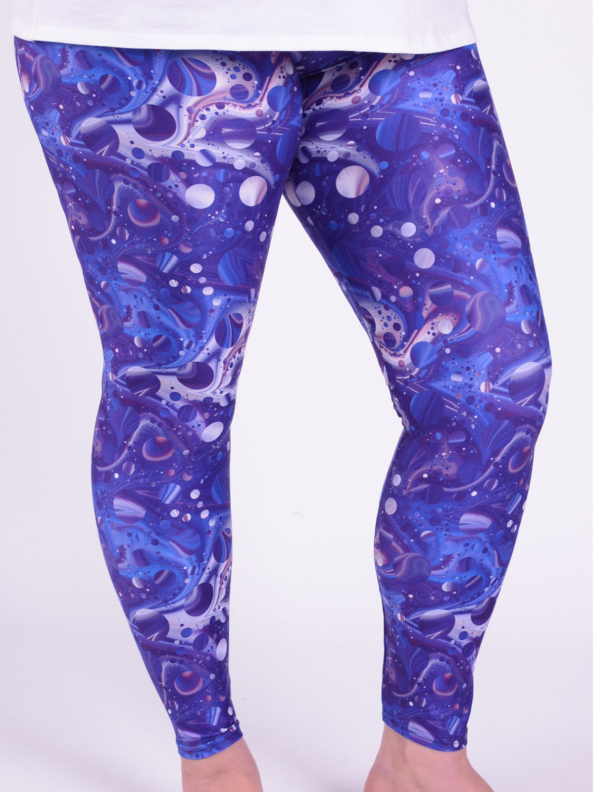Leggings  - Purple Bubbles - L58, Trousers, Pure Plus Clothing, Lagenlook Clothing, Plus Size Fashion, Over 50 Fashion